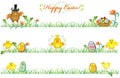 Easter spring borders Royalty Free Stock Photo