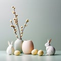 Easter still life in minimal style