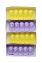 Easter sugar coated marshmallow chicks Royalty Free Stock Photo
