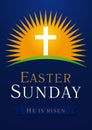 Easter Sunday calvary sun card