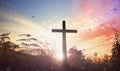 Easter Sunday concept: illustration of Jesus Christ crucifixion on Good Friday Royalty Free Stock Photo