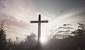 Easter Sunday concept: illustration of Jesus Christ crucifixion on Good Friday Royalty Free Stock Photo