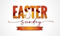 Easter Sunday lettering with Calvary and tomb in text