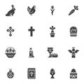Easter sunday vector icons set Royalty Free Stock Photo