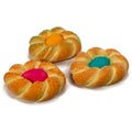 Easter sweet bread dough with egg on white 3D Illustration