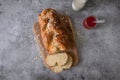 Easter sweet bread. Easter time, springtime. Top view Royalty Free Stock Photo