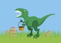 Easter t rex problem vector
