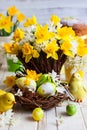 Easter table decoration Royalty Free Stock Photo