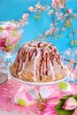 Easter table with ring cake Royalty Free Stock Photo