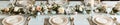 Easter table setting adorned with pastel-colored linens,