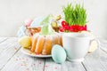Easter table setting concept Royalty Free Stock Photo