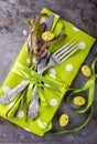 Easter table setting Cutlery Royalty Free Stock Photo