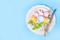 Easter table setting decoration Royalty Free Stock Photo