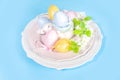 Easter table setting decoration Royalty Free Stock Photo