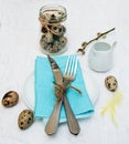 Easter table setting Royalty Free Stock Photo