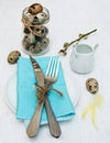 Easter table setting Royalty Free Stock Photo