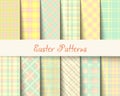 Easter tartan patterns Vector illustration