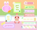 Easter text box banner set Royalty Free Stock Photo