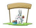 Easter themed illustration bunny