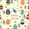 EASTER THEMED SEAMLESS VECTOR DESIGN PATTERN Royalty Free Stock Photo