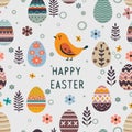 EASTER THEMED SEAMLESS VECTOR DESIGN PATTERN Royalty Free Stock Photo