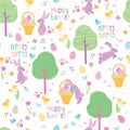 Easter Themed Seamless Vector Pattern