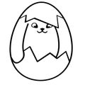 Cute little Easter bunny. Vector illustration isolated on background