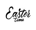 Easter time holiday vector calligraphy lettering. Christian religious card for Easter celebration. Jesus Christ Royalty Free Stock Photo