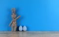 easter toy bunny , eggs Royalty Free Stock Photo