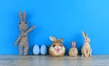 easter toy bunny , eggs Royalty Free Stock Photo