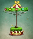 Easter tree carousel