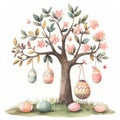 Easter tree decorated with eggs Royalty Free Stock Photo