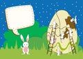 Easter under construction greeting card Royalty Free Stock Photo