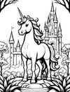 Easter Unicorn and Castle: Coloring Adventure