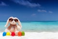 Easter vacation travel concept on a tropical beach