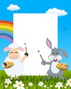 Easter Vertical Painters - Lamb & Rabbit
