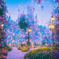 Easter village magical colorful beautiful whimsical abstract background seq 11 of 15
