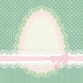 Easter vintage card with egg Royalty Free Stock Photo