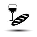 Easter Wine And Bread Icon Royalty Free Stock Photo