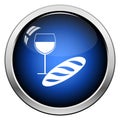 Easter Wine And Bread Icon Royalty Free Stock Photo