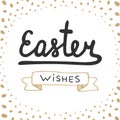 Easter wishes vector typography design elements for greeting cards, invitation, prints and posters. Royalty Free Stock Photo