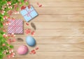 Easter Wooden Background