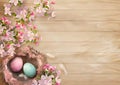 Easter Wooden Background