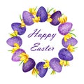 Easter Wreath, Ester Egg Wreath, Easter Watercolor Wreath 3032 Royalty Free Stock Photo