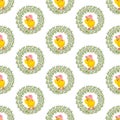 Easter wreath seamless pattern Royalty Free Stock Photo