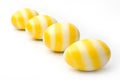 Easter, Yellow line on egg, Isolated