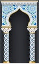 Eastern arch mosaic gate frame