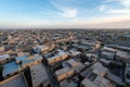 Eastern architecture. The ancient city of Khiva with bird's eye view. View of the city of Khiva from the top. the