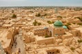Eastern architecture. Central Asia. The ancient city of Khiva with the bird's eye view