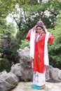 Aisa Chinese actress Peking Beijing Opera Costumes Pavilion garden China traditional role drama play dress dance perform ancient